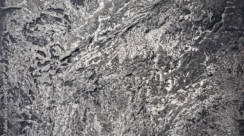 Dark Charcoal Silver Metallic Decorative Plaster Wall Texture — Bark Effect with Mineral Shimmer, 8K