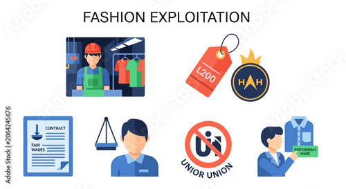 Konstfotografi Fashion industry exploitation concept illustration.