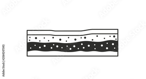 Quadro em tela Soil Layers Cross Section Diagram.