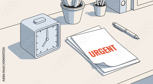 Stack of urgent office papers.
