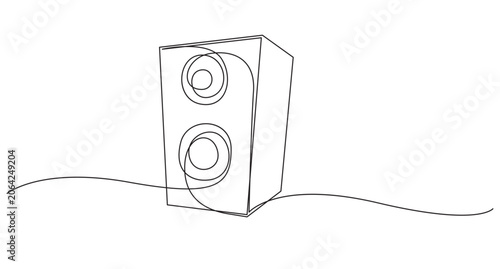 audio speaker isolated on white background