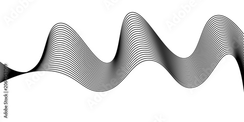 Elegant Minimalist Line Wave Background for Banner and Template Design