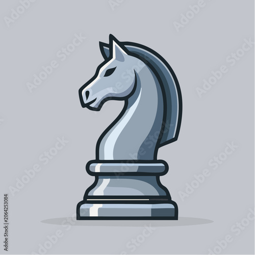 Stylized Chess Knight Piece