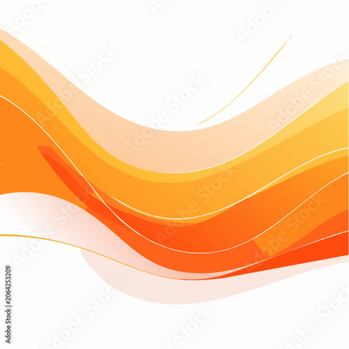 Abstract Orange Waves Background