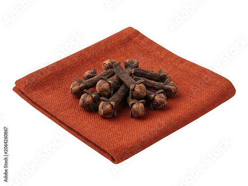 Dry cloves for spice seasoning and culinary ingredient concept