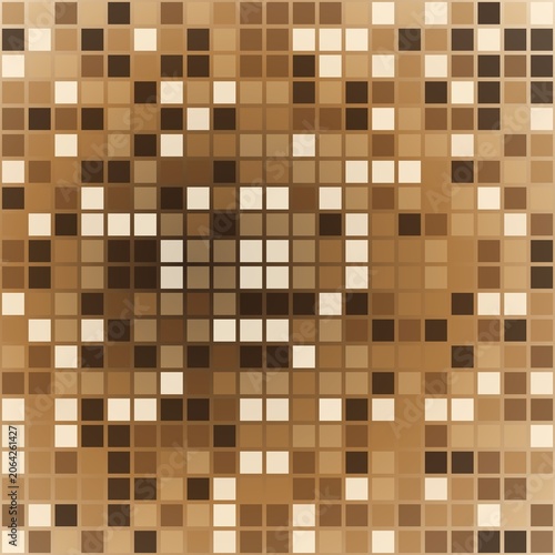 Seamless geometric brown square grid pattern