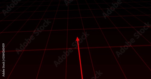 Digital map futuristic gps navigation system direction path animation, route destination smart location services and futuristic urban mobility concept