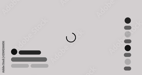 abstract network connecting and processing  animation sign symbol on a transparent background. Simple rotating loader icon shows waiting and processing 