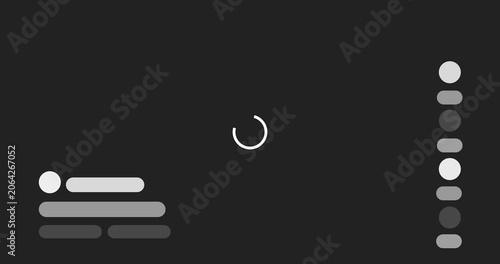 abstract network connecting and processing  animation sign symbol on a transparent background. Simple rotating loader icon shows waiting and processing 
