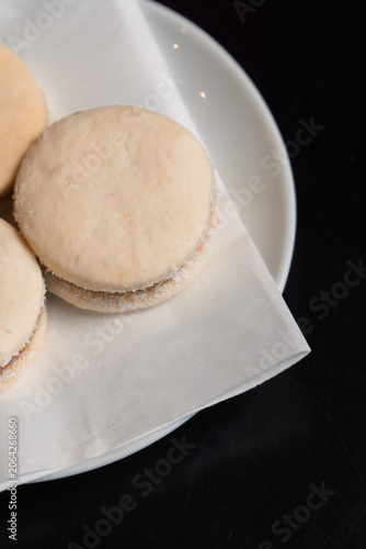 Photography Close-up view of cornstarch cakes served on a plate