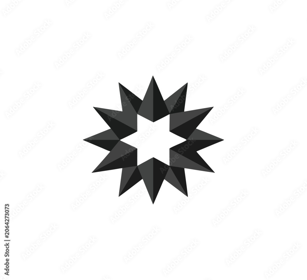Fototapeta premium Geometric star shape graphic design