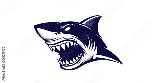 Tableau sur toile Shark Head with Open Mouth.