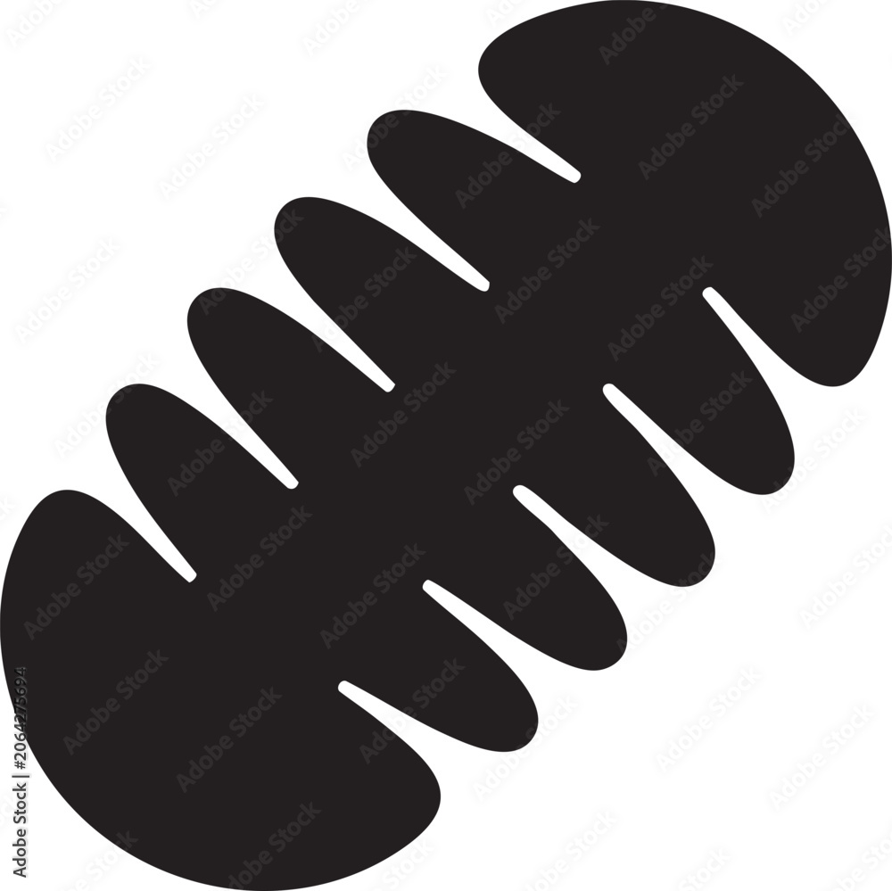 Obraz premium Hair Comb Silhouette Minimalist Black and White Grooming Tool Icon