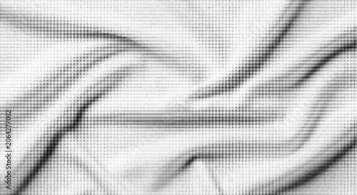 Canvastavla Abstract halftone pattern creating undulating waves and organic shapes with depth and shadow, clean background texture