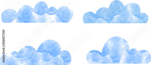 abstract blue cloud art
