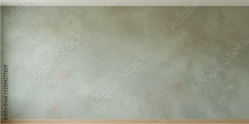 Cuadro en lienzo Light green grunge texture background with soft mint cement plaster look