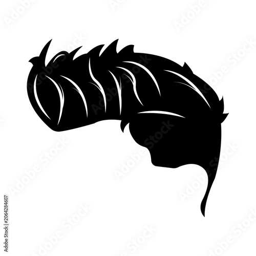 men's hair illustration design