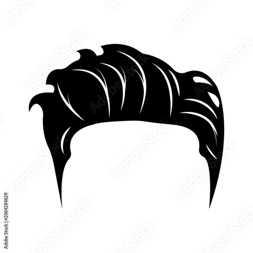 men's hair illustration design