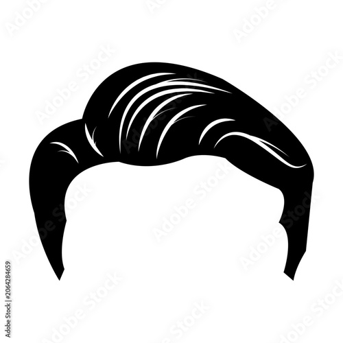 men's hair illustration design