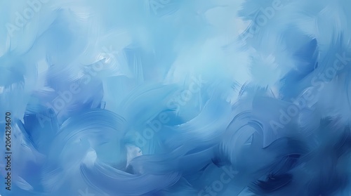 Abstract Blue Painting with Dynamic Brushstrokes and Gradient Hues, Perfect for Backgrounds