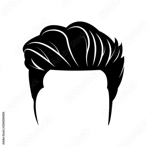 men's hair illustration design