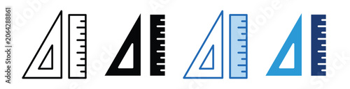 Ruler icon Collection With Multiple Styles