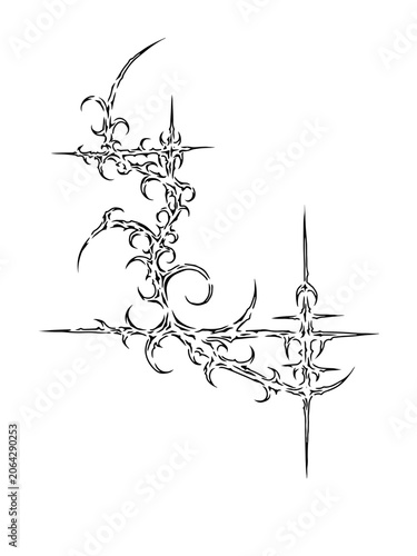 Cybersigilism Tribal Tattoo Design