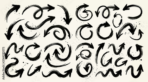 Arrows collection hand drawn illustration