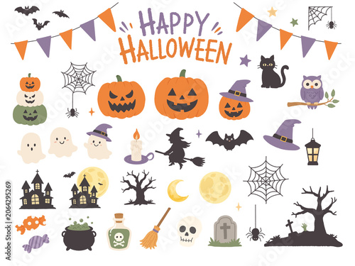 Cute Halloween Illustration Set - Icon Collection