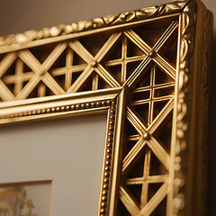 Art deco gold frame