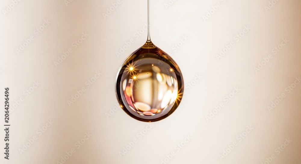 Fototapeta premium Ornament hanging against beige background