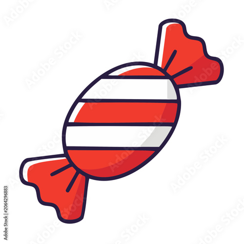 Red and blue shopping bag vector icon