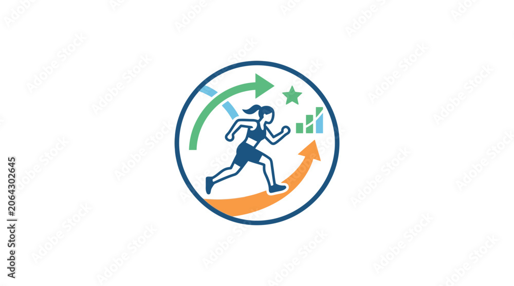 Fototapeta premium Fitness progress icon