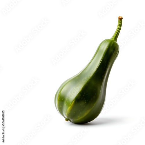 Fresh whole green squash isolated on a plain white studio background with vegetable nutrition vegetarian ingredient culinary foodphotography wholesome farmfresh healthyfood