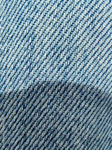 Blue Denim Fabric Texture Macro Background