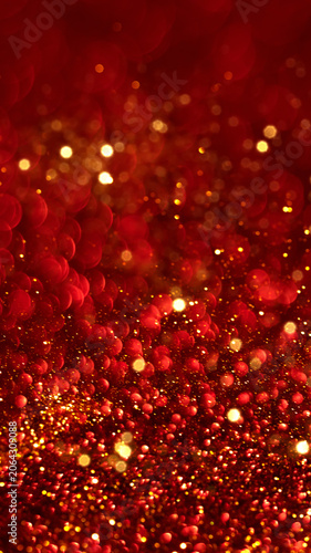 Red glitter background with sparkling bokeh lights, luxury texture for holiday celebration design