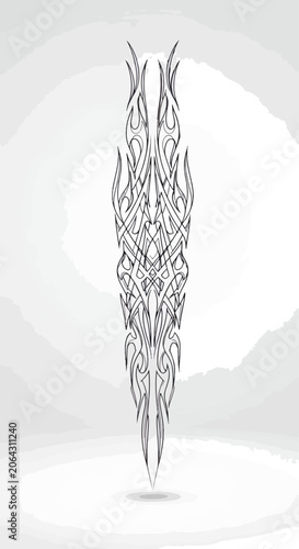 Abstract tribal design on gradient background