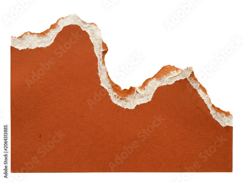 Torn Paper Edge with Rough Texture and White Layer