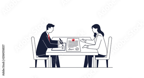 Business agreement: signing contract, partnership deal, legal document, handshake concept