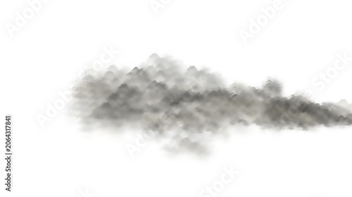 white smoke on black background