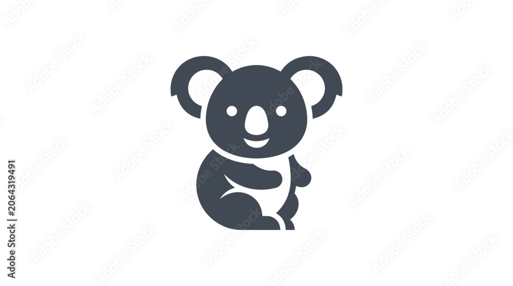 Fototapeta premium Cute Koala Bear Icon Design Illustration.
