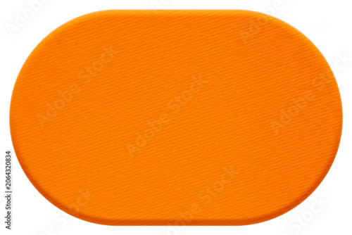 blank orange oval shape for Halloween card isolated on white