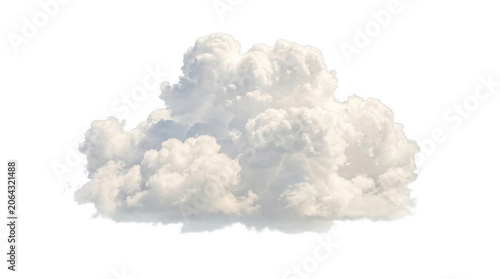 Obraz na płótnie Large white fluffy cloud isolated on transparent background