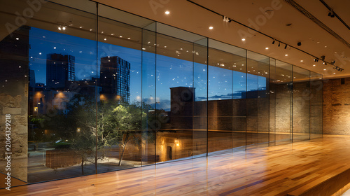 Elegant architectural background blending indoor and outdoor scenes.