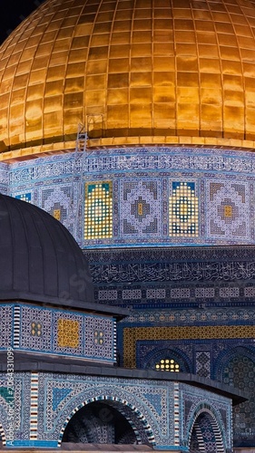Картината върху платно Details of The Dome of the Rock , Al Aqsa, Jerusalem, Israel, Palestine