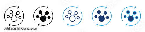 Bioavailability concept vector icon featuring chemical molecule structure, absorption arrows, and pharmaceutical drug delivery process