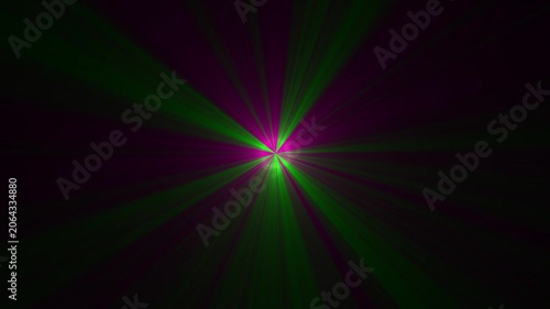 Light ray stock animation video concept. black background litter, shiny, bright, flare footage Isolated green and pink light rays' animation. Shine or sun effect on green and pink cc light