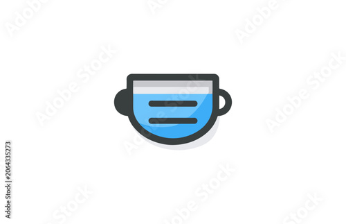 Face mask illustration graphic