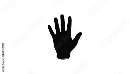 Black silhouette of an open hand palm up