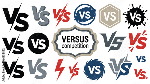 Foto Versus competition logos and symbols for battle.